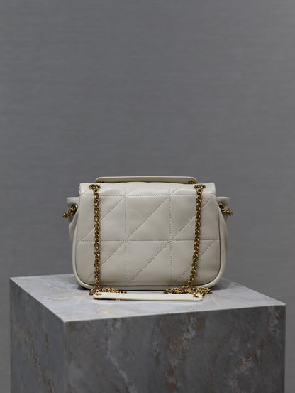 SAINT LAURENT YSL 25S JAMIE MINI 20 IN BLANC VINTAGE LAMBSKIN GOLD HARDWRE