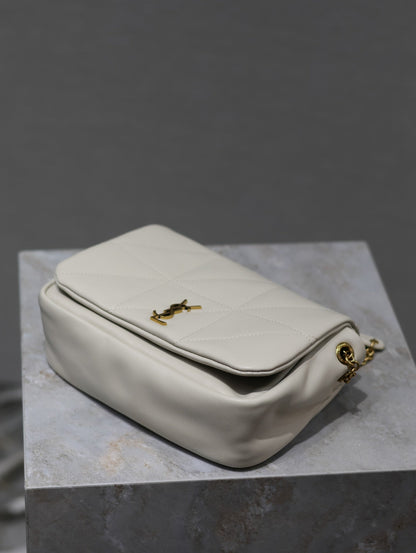 SAINT LAURENT YSL 25S JAMIE MINI 20 IN BLANC VINTAGE LAMBSKIN GOLD HARDWRE