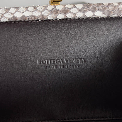 BOTTEGA VENETA KNOT CHAIN CLUTCH 20.5 IN SNAKE PATTERN CALFSKIN