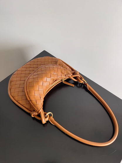 BOTTEGA VENETA SMALL GEMELLI 24 IN BRONZE BROWN LAMBSKIN