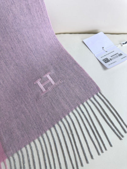 HERMES SCRAF 190 CM IN PINK CASERE