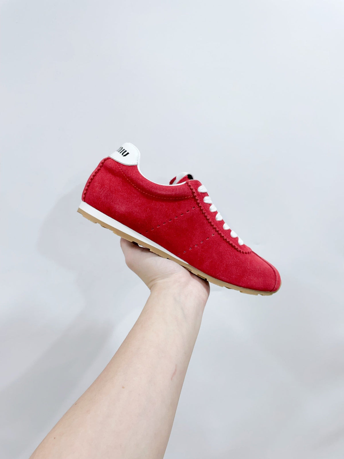 PLUME SUEDE SNEAKERS WATERMELON