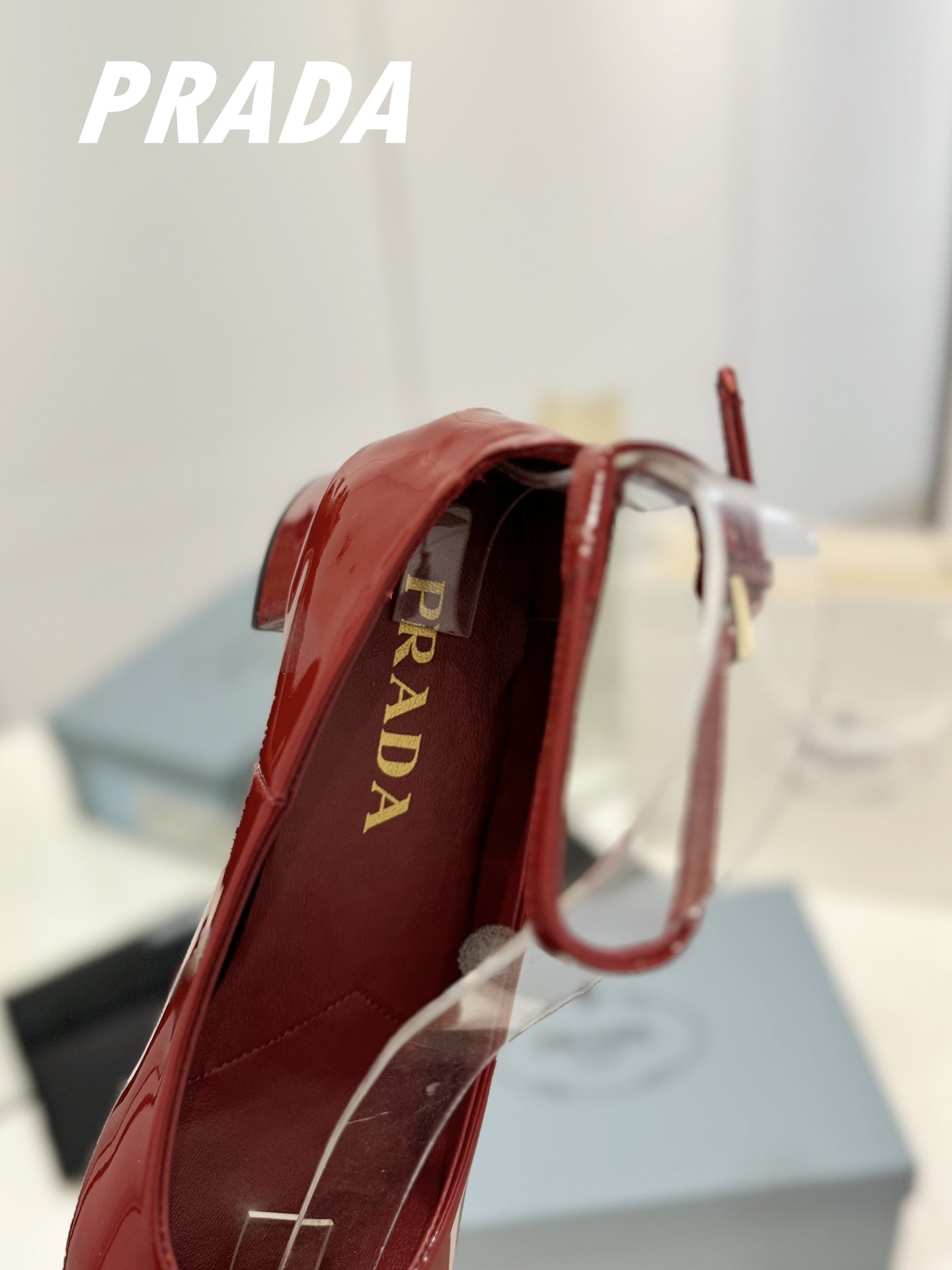 PRADA NAPPA MARY JANE PUMPS JAM LAMBSKIN