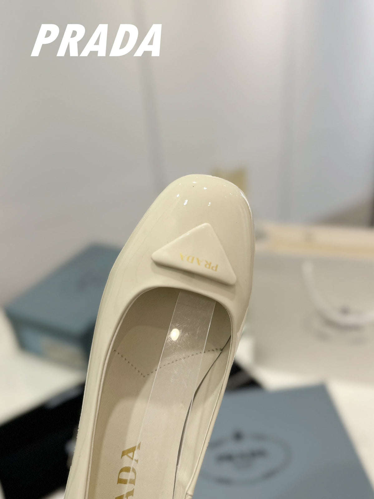 PRADA NAPPA MARY JANE PUMPS CREAMY WHITE LAMBSKIN