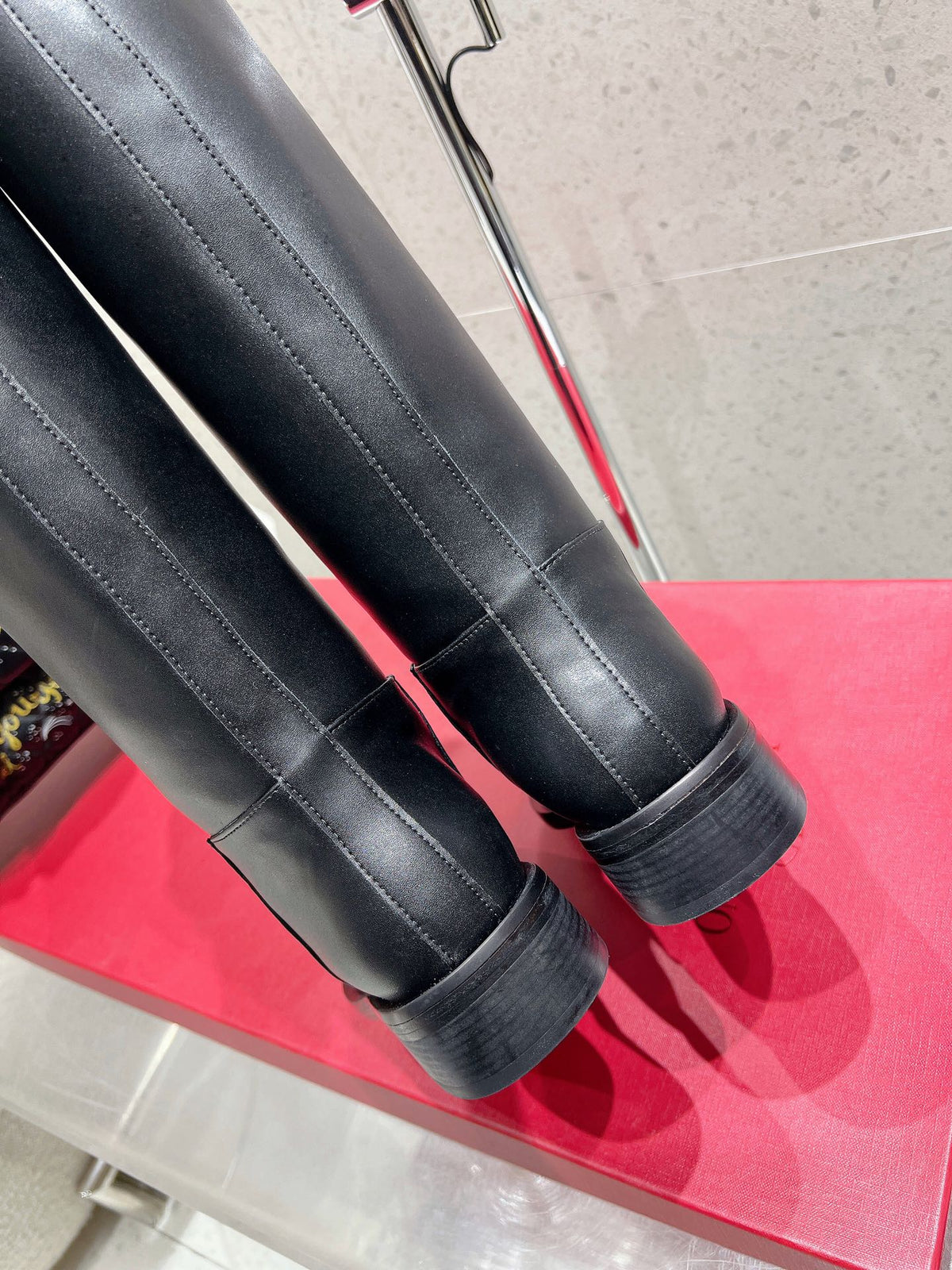VALENTINO 25S KNEE-HIGH BOOTS IN BLACK CALFSKIN STYLE 4