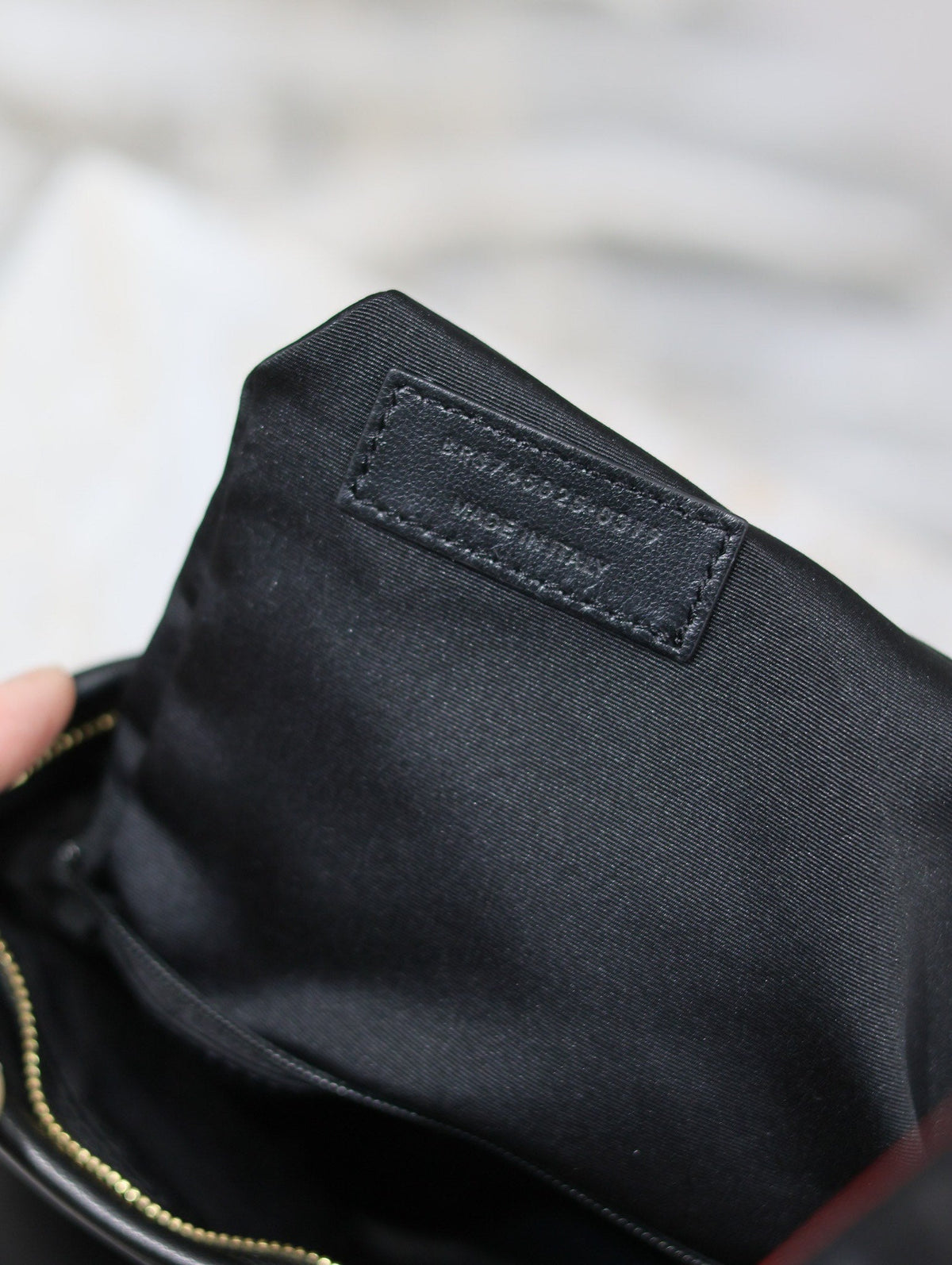 SAINT LAURENT CALYPSO SMALL POUCH 23 IN BLACK SMOOTH LAMBSKIN