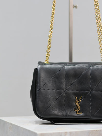 SAINT LAURENT JAMIE 4.3 MINI BAG 20 IN BLACK LAMBSKIN GLOD HARDWARE