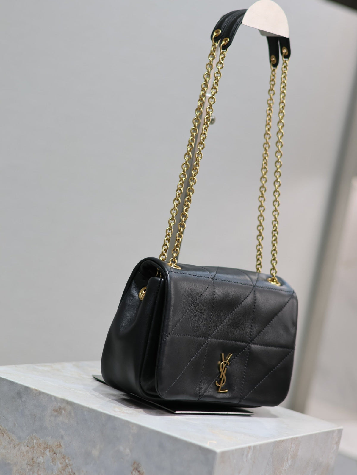 SAINT LAURENT JAMIE 4.3 MINI BAG 20 IN BLACK LAMBSKIN GLOD HARDWARE