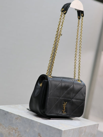 SAINT LAURENT JAMIE 4.3 MINI BAG 20 IN BLACK LAMBSKIN GLOD HARDWARE