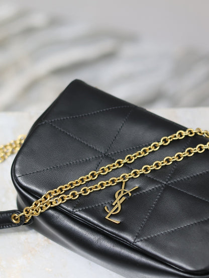 SAINT LAURENT JAMIE 4.3 MINI BAG 20 IN BLACK LAMBSKIN GLOD HARDWARE