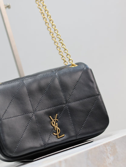 SAINT LAURENT JAMIE 4.3 MINI BAG 20 IN BLACK LAMBSKIN GLOD HARDWARE