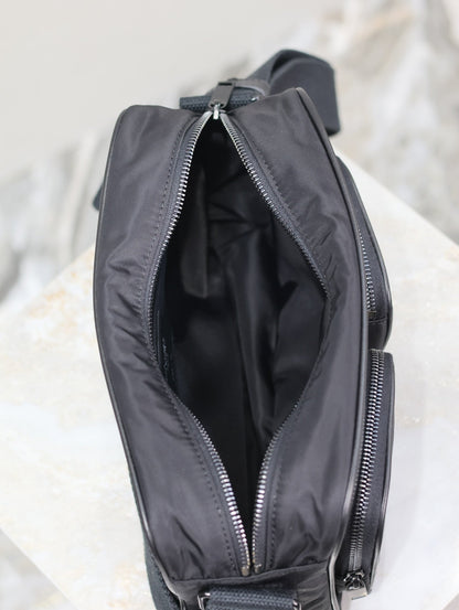 SAINT LAURENT CITY CAMERA BAG 24 IN BLACK ECONYL