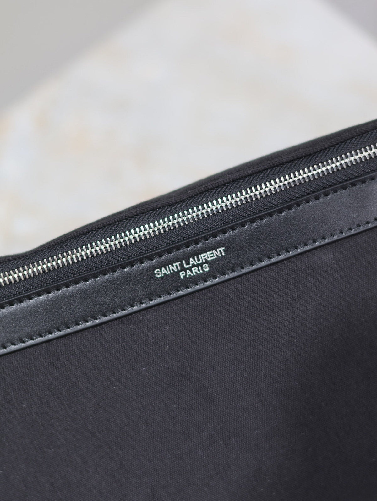 SAINT LAURENT YSL 25S CLASSIC CROSSBODY BAG 26 IN BLACK CANVAS SILVER HARDWRE
