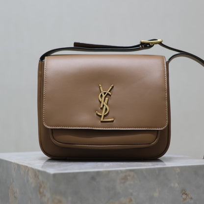 SAINT LAURENT YSL 25S NIKI BABY 22 IN BROWN CALFSKIN GOLD HARDWRE