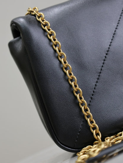 SAINT LAURENT YSL 25S JAMIE CUBE 16 IN BLACK CALFSKIN