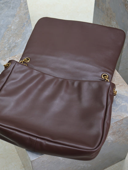 SAINT LAURENT JAMIE 4.3 LARGE BAG 43 IN WINE RED LAMBSKIN GOLD HARDWARE