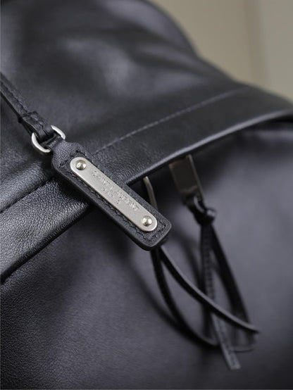 SAINT LAURENT CITY BACKPACK 38 IN BLACK CALFSKIN