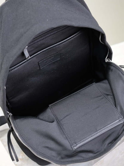 SAINT LAURENT CITY BACKPACK 35 IN BLACK CANVAS