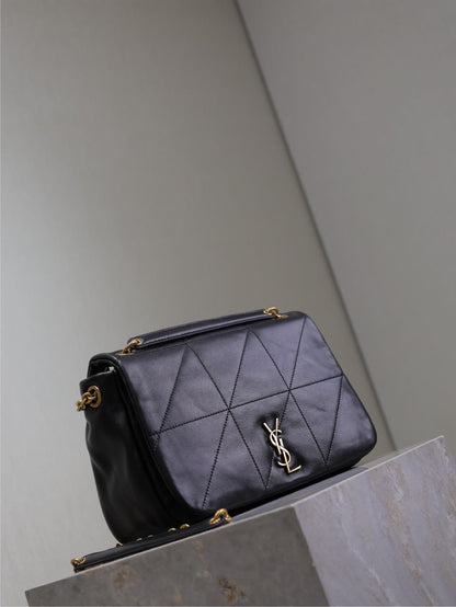 SAINT LAURENT JAMIE 4.3 SMALL BAG 25 IN BLACK LAMBSKIN GOLD HARDWARE