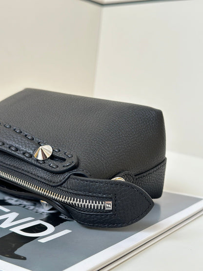 FENDI BY THE WAY SELLERIA SMALL 20 BAG IN BLACK CALFSKIN