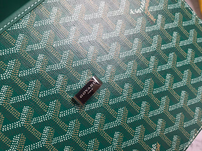 GOYARD BELVEDERE MM BAG 28CM GREEN CANVAS