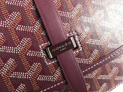 GOYARD BELVEDERE PM BAG 21CM BURGUNDY CANVAS
