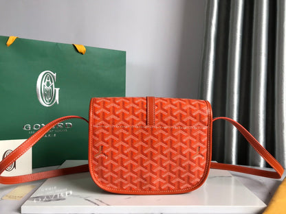 GOYARD BELVEDERE PM BAG 21CM ORANGE CANVAS
