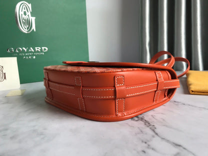 GOYARD BELVEDERE PM BAG 21CM ORANGE CANVAS