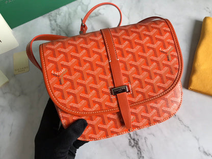 GOYARD BELVEDERE PM BAG 21CM ORANGE CANVAS