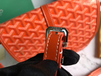 GOYARD BELVEDERE PM BAG 21CM ORANGE CANVAS