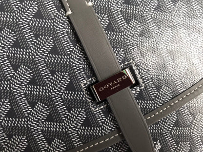 GOYARD BELVEDERE PM BAG 21CM GREY CANVAS