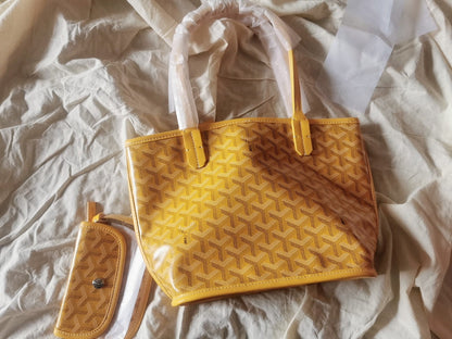 GOYARD MINI HOBO BOHEME 38CM YELLOW CANVAS
