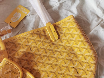 GOYARD MINI HOBO BOHEME 38CM YELLOW CANVAS