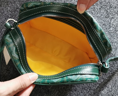 GOYARD CAP-VERT PM BAG 23X8X14CM GREEN CANVAS