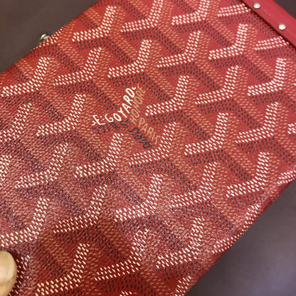 GOYARD MINAUDIERE TRUNK BAG 17CM RED CANVAS